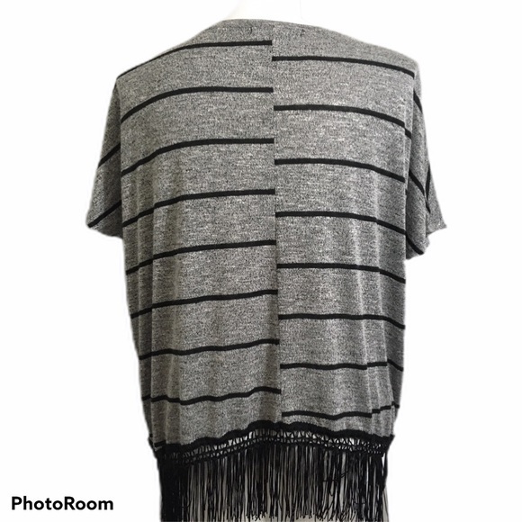 French Laundry striped fringed sweater. Medium - Picture 3 of 5